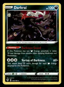 Darkrai - (Cosmos Holo) Promo 105/189 NM Pokemon TCG - Image 1