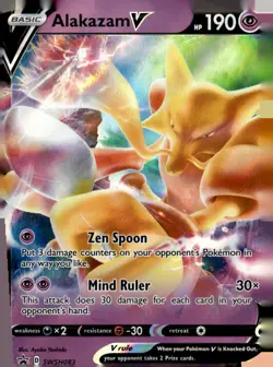 Alakazam V Promo SWSH: Sword & Shield Promo Cards SWSH083 Near Mint Pokemon TCG - Image 1