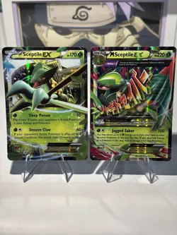Pokemon 2015 XY Ancient Origins Sceptile EX #7/98 & M Sceptile #8/98 LP - Image 1