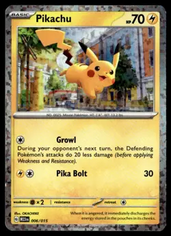 Pikachu Promo Holo McDonald's Promos 2023 006/015 NM Pokemon TCG - Image 1