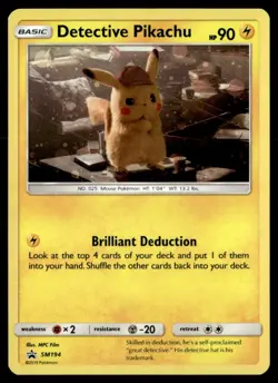 Detective Pikachu Promo SM Promos SM194 NM Pokemon TCG - Image 1