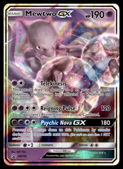 Mewtwo GX Promo SM Promos SM196 LP Pokemon TCG - Image 1