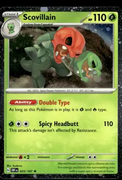 Scovillain - (Cosmos Foil) Promo Holo 025/197 NM Pokemon TCG - Image 1