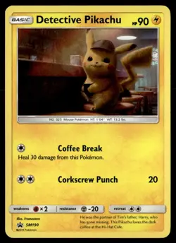 Detective Pikachu Promo SM Promos SM190 NM Pokemon TCG - Image 1
