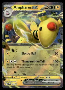 Ampharos ex - Promo Holo SV: Scarlet & Violet Promo Cards 016 NM Pokemon TCG - Image 1