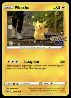 Pikachu - (Cosmos Holo) Promo 027/078 NM Pokemon TCG - Image 1