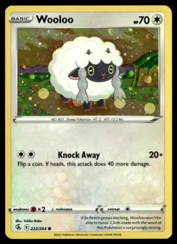 Wooloo - (Cosmos Holo) Promo 222/264 NM Pokemon TCG - Image 1