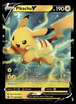 Pikachu V Promo SWSH: Sword & Shield Promo Cards SWSH063 NM Pokemon TCG - Image 1