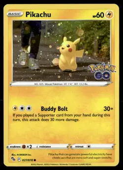 Pikachu - (Cosmos Holo) Promo 027/078 NM Pokemon TCG - Image 1