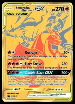 Reshiram & Charizard GX Promo SM Promos SM247 NM Pokemon TCG - Image 1