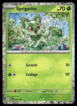 Sprigatito Promo Holo McDonald's Promos 2023 001/015 NM Pokemon TCG - Image 1