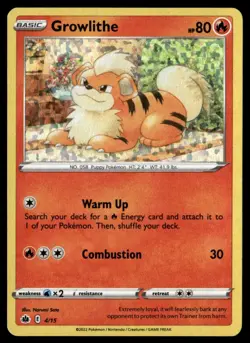 Growlithe - 4/15 Promo Holo McDonald's Promos 2022 004/015 NM Pokemon TCG - Image 1