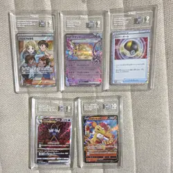 Pokemon TCG Japanese Holo Graded Card Lot of 5 Cards - Image 1