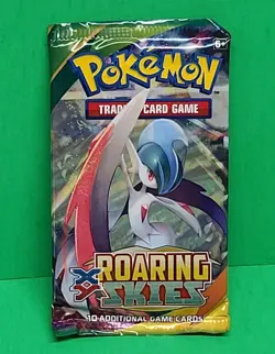 2015 Pokemon XY ROARING SKIES Booster Pack Factory Sealed Gallade Art 10 Cards - Image 1