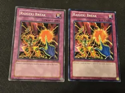 2x Raigeki Break x2 SYE-050 YS12-EN031 Common 1x 1st Edition NM/LP Yugioh - Image 1