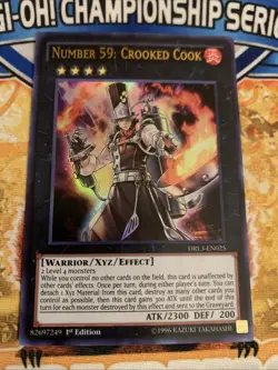Yugioh Number 59: Crooked Cook DRL3-EN025 1st Edition NM - Image 1