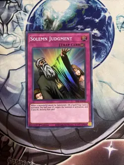 (YCL) YUGIOH TCG SOLEMN JUDGMENT SESL-EN045 SUPER 1ST EDITION VLP - Image 1