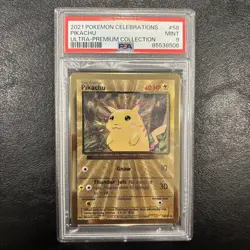 CGC 9 Pikachu Celebrations Classic Coll. 58/102 Gold Metal Pokemon Card psa - Image 1