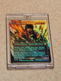 Clive, Ifrit's Dominant Borderless Foil MTG Final Fantasy * Gorgeous Card! - Image 1
