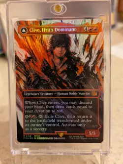 Clive, Ifrit's Dominant Borderless Foil MTG Final Fantasy * Gorgeous Card! - Image 3