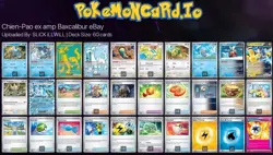 Chien-Pao ex & Baxcalibur Standard 60 Card Deck Pokemon TCG Bundle Turquoise - Image 1