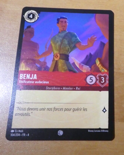 LORCANA TRADING CARD DISNEY CHAPITRE 4 CARTE BENJA 104/204 FR NM - Image 1