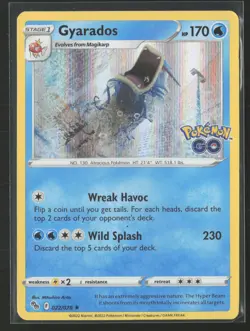 Gyarados Holo Rare Pokemon GO 022/078 NM Pokemon Card - Image 1