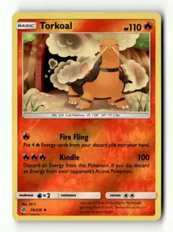 Torkoal Uncommon Reverse Holo SM - Cosmic Eclipse 29/236 LP Pokemon TCG - Image 1