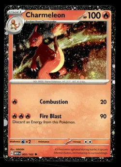 Charmeleon - (Cosmos Holo) Promo Holo 005/165 LP Pokemon TCG - Image 1