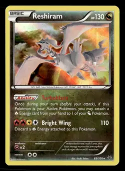Reshiram Holo Rare XY - Roaring Skies 63/108 MP Pokemon TCG - Image 1