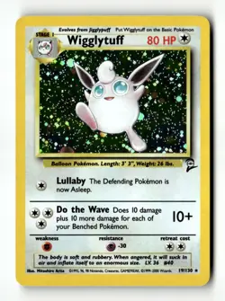 Wigglytuff Holo Rare Base Set 2 019/130 LP Pokemon TCG - Image 1