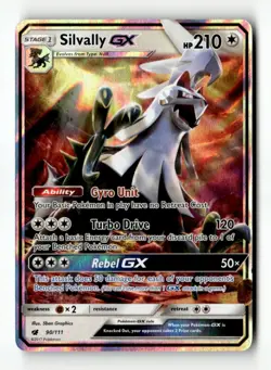 Silvally GX Ultra Rare Holo SM - Crimson Invasion 90/111 LP Pokemon TCG - Image 1