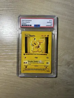 Pokemon TCG - Thicc Pikachu Meme Card (Unofficial Parody - Not PSA Graded) - Image 1