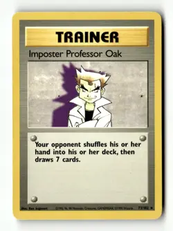 Imposter Professor Oak Rare Normal Base Set 073/102 MP Pokemon TCG - Image 1