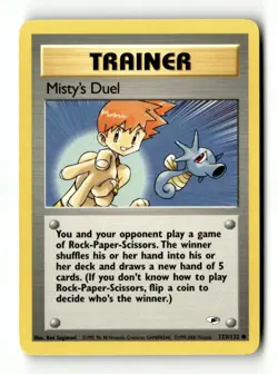 Misty's Duel Common Unlimited Gym Heroes 123/132 MP Pokemon TCG - Image 1