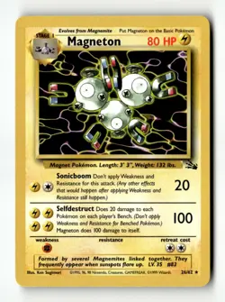 Magneton (26) Rare Unlimited Fossil 26/62 LP Pokemon TCG - Image 1