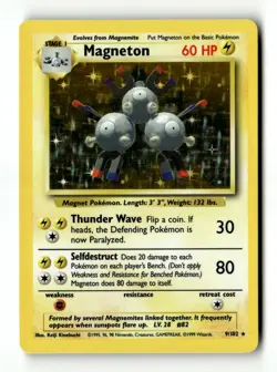 Magneton Holo Rare Holo Base Set 009/102 LP Pokemon TCG - Image 1