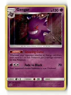 Gengar Holo Rare SM - Crimson Invasion 38/111 LP Pokemon TCG - Image 1