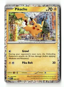 Pikachu Promo Holo McDonald's Promos 2023 006/015 LP Pokemon TCG - Image 1