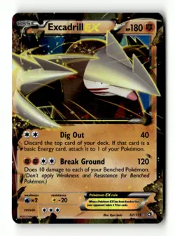 Excadrill EX Ultra Rare Holo Legendary Treasures 82/113 MP Pokemon TCG - Image 1