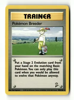 Pokemon Breeder Rare Normal Base Set 2 105/130 LP Pokemon TCG - Image 1
