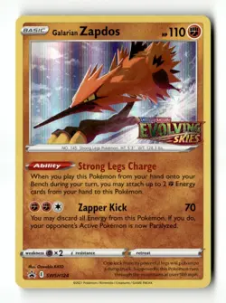 Galarian Zapdos - (Prerelease) Sword & Shield Promo Cards SWSH124 NM Pokemon TCG - Image 1