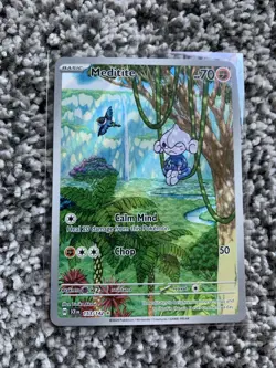 Pokemon TCG Meditite Illustration Rare Card Stellar Crown #153/142 - Image 1