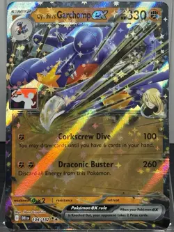 Cynthia's Garchomp ex 104/182 DRI Prize Pack Play! Pokemon Holo Stamped NM - Image 1