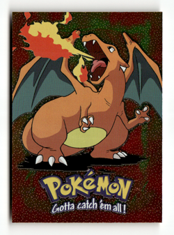 1999 Topps Pokemon TV Animation Charizard Holo E6 of 12 Black Label - Image 1