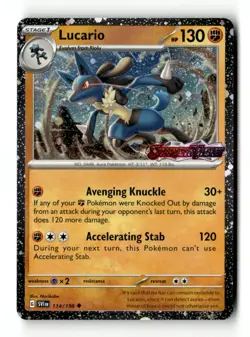 Lucario (Scarlet & Violet Stamp) Uncommon Holo 114/198 NM Pokemon TCG - Image 1