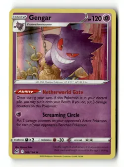 Gengar Holo Rare Holo SWSH11: Lost Origin 066/196 NM Pokemon TCG - Image 1