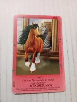 Bella Sara TCG Juno 20/55 2007 Ancient Lights Horse Trading Card - Image 1