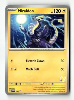 Miraidon - Pikachu 23 Promo Battle Academy 2024 148 NM Pokemon TCG - Image 1