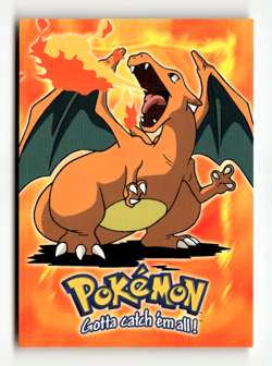 2000 Topps Pokemon TV Animation Edition Series 1 Charizard #06 Blue Label - Image 1